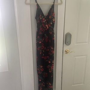 Black floral maxi dress
